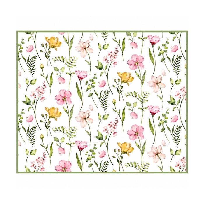 Килимок для сушіння посуду Ardesto Spring Flowers білий, 38*51 см (ART17FL)